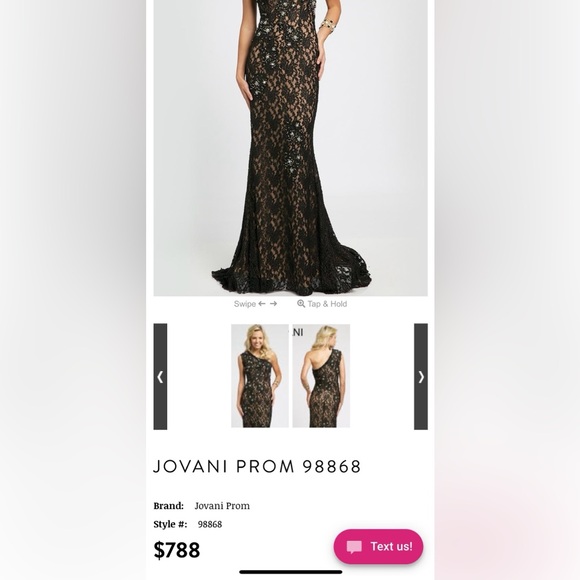 Jovani size 4 one shoulder prom dress - Picture 4 of 5